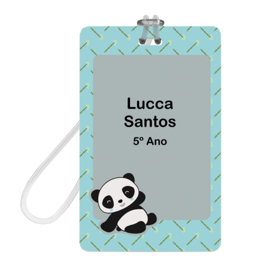 Etiquetas Escolares Panda Azul Personalizadas Tag Mochila