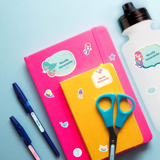 Etiquetas Escolares Personalizadas Sereias Menina 2TagsMochila Etiquetas Escolares Personalizadas Sereias Menina 2TagsMochila