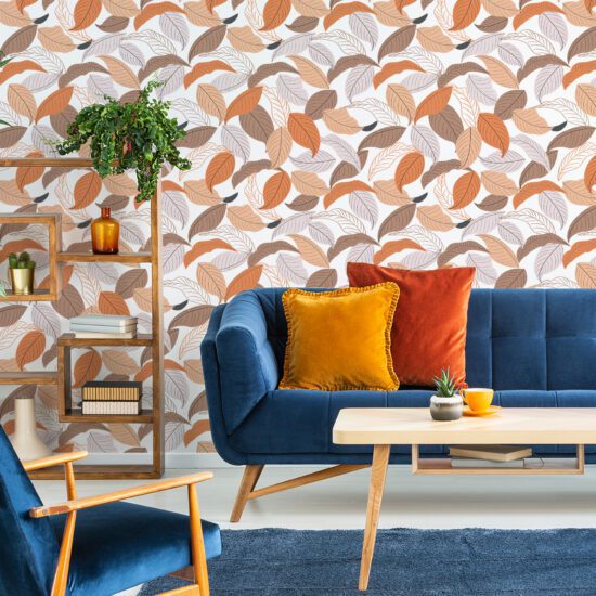 Papel de Parede Folhagem Outono rolo 57x270cm