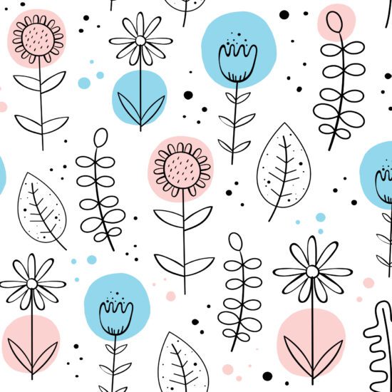 Papel de Parede Flores Escandinavo rolo 57x270cm