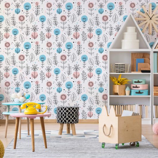 Papel florido para parede