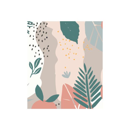 Papel de Parede Painel Floral Folhagem 4 rolos – 6m²