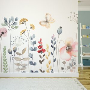 Papel de Parede Painel Floral
