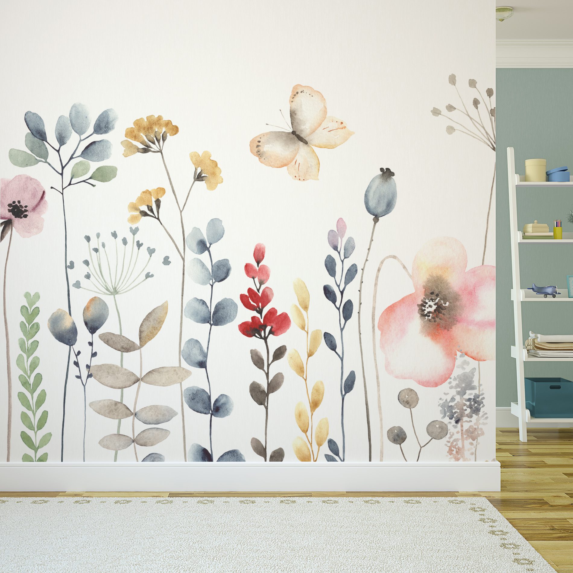 Papel de Parede Painel Floral