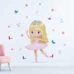 Adesivo de Parede Bailarina Loira Cabelo Longo