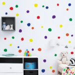 Adesivo De Parede Bolinhas Irregulares Cores Vivas 2m²