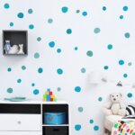Adesivo De Parede Bolinhas Irregulares tons de Azul 2m²