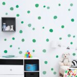 Adesivo De Parede Bolinhas Irregulares tons de Verde 2m²