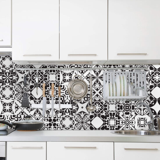 Papel de parede para quarto preto e branco