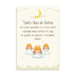 Placa Decorativa para Quarto Oração Anjo da Guarda Lua 30x40