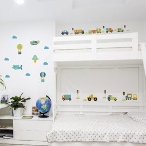 Adesivo de Parede Quarto Infantil Carrinhos