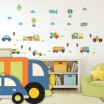 Adesivo de Parede Quarto Infantil Carrinhos