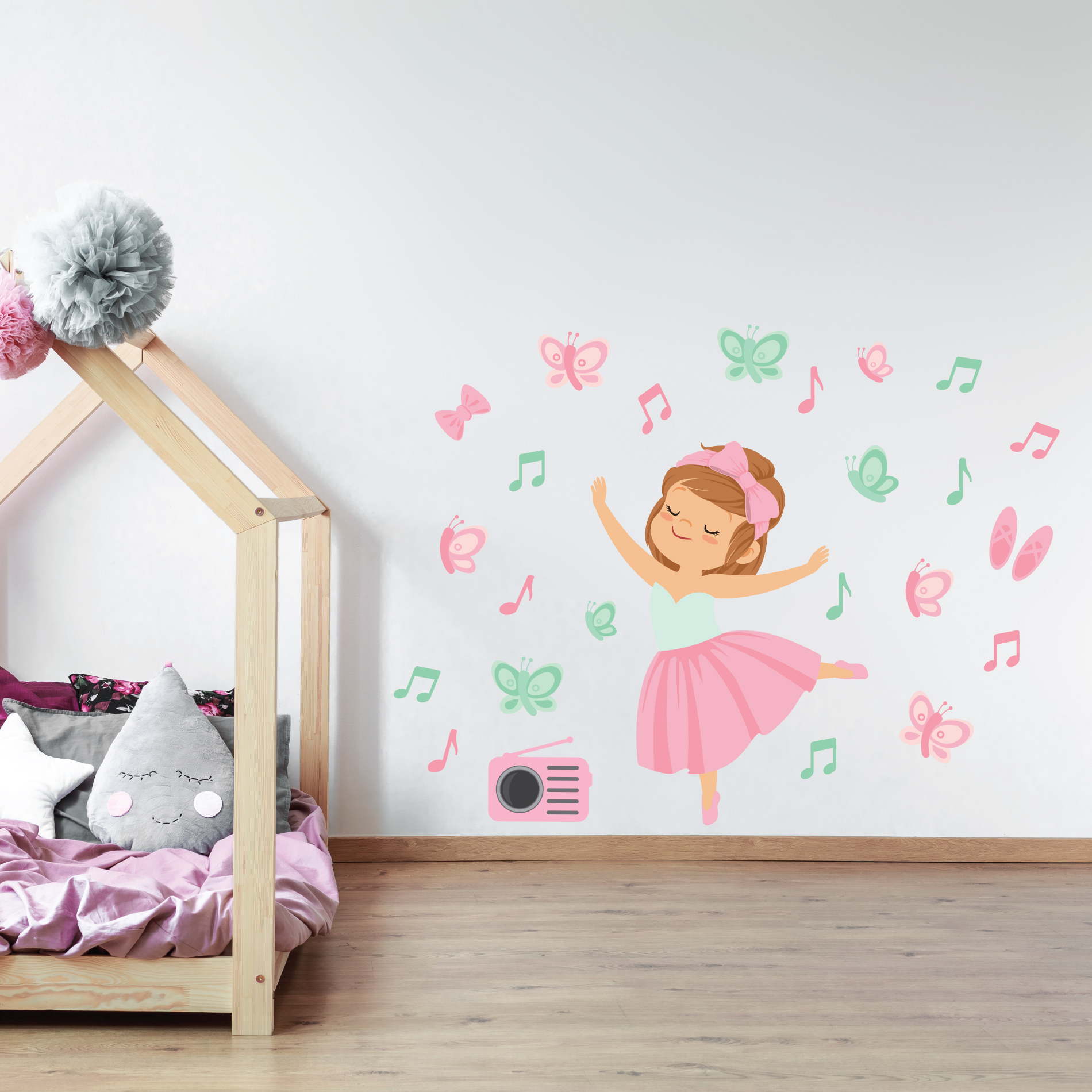 Adesivo de Parede Bailarina para Quarto de Menina