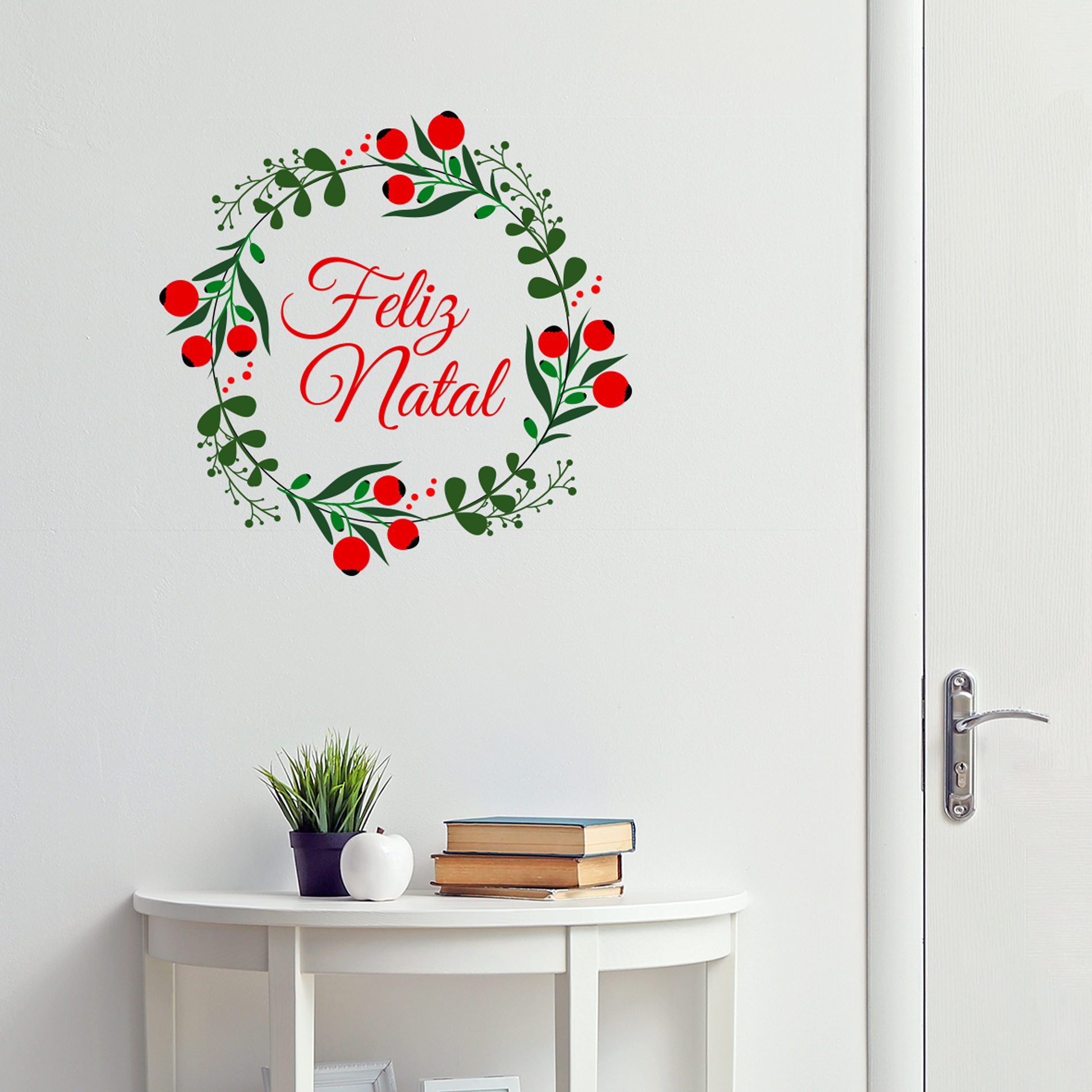 Adesivo de Porta e Parede Guirlanda de Natal