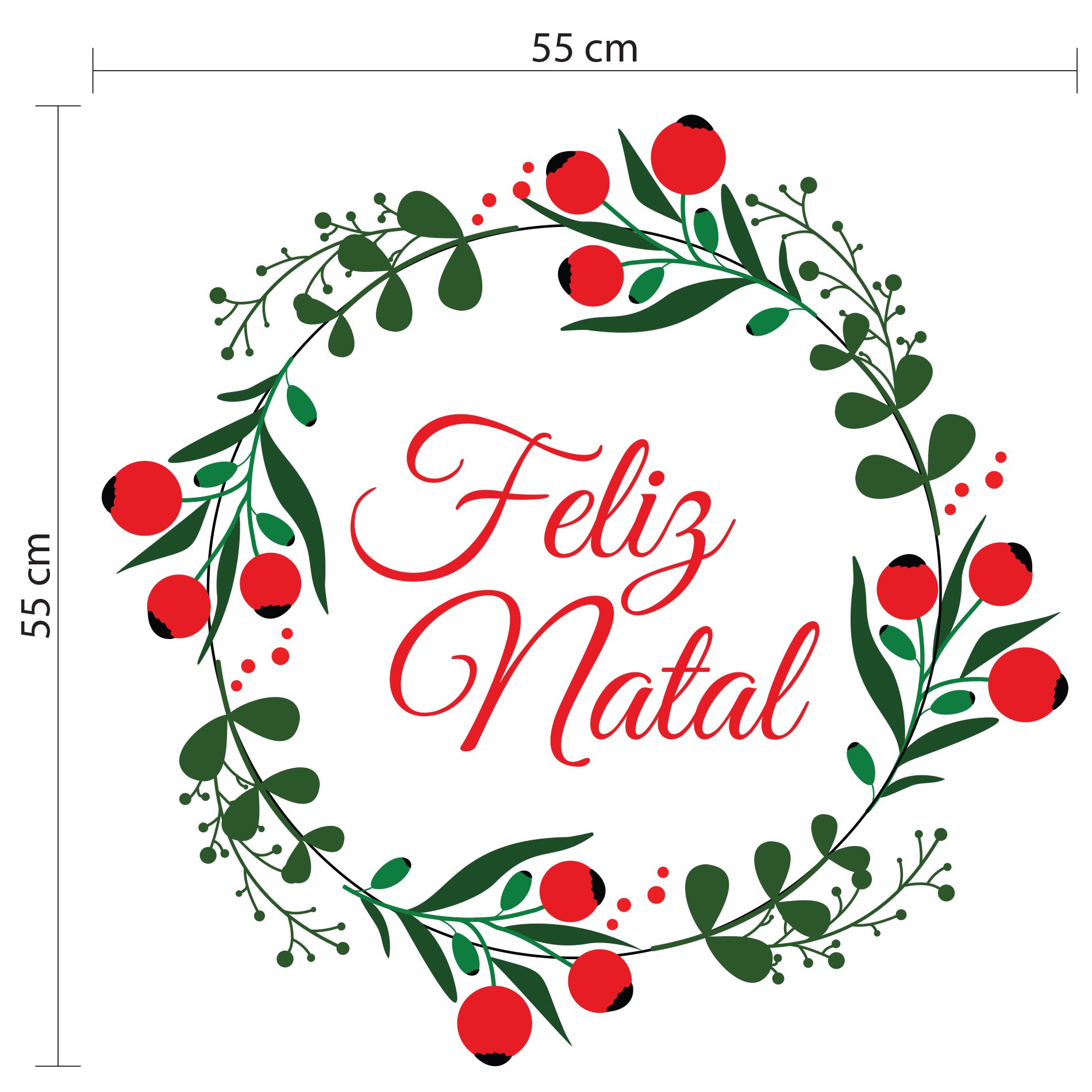 Adesivo de Porta e Parede Guirlanda de Natal