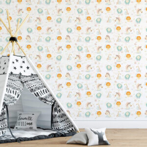 Papel de parede Infantil Safari