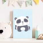 Placa Decorativa Animais Panda Deitado 30x40cm