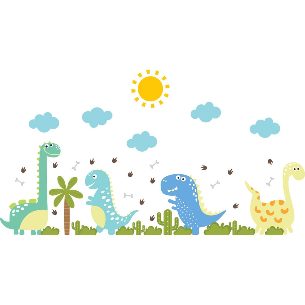 Adesivo de Parede Quarto de Menino Dinossauro Baby