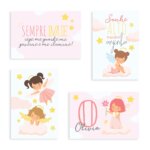 Placas Decorativas Nome Anjo da Guarda Menina 20x30cm Kit4un