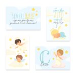 Placas Decorativas Nome Anjo da Guarda Menino 20x30cm Kit4un