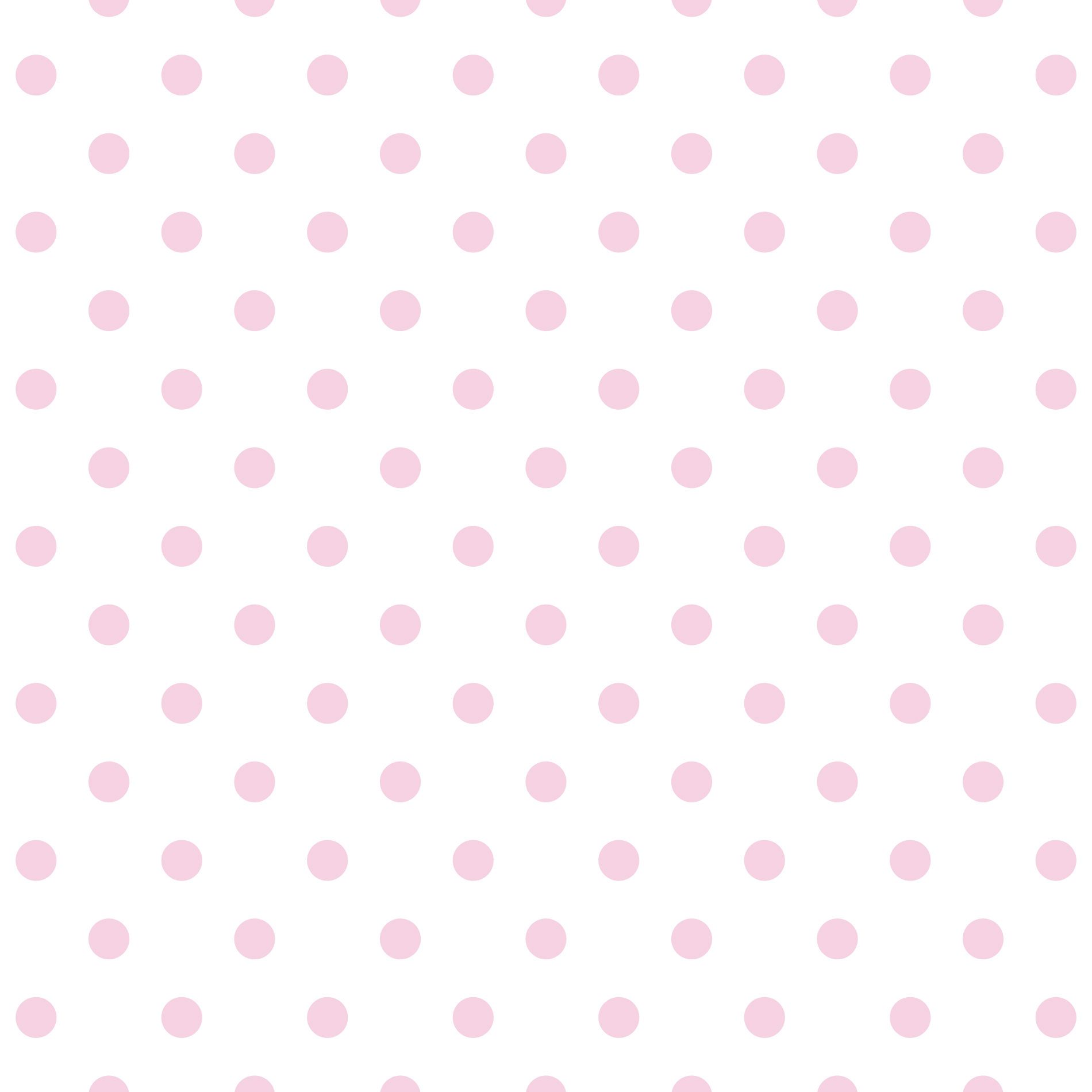 Papel de Parede Bolinhas Poa Rosa 57x270cm