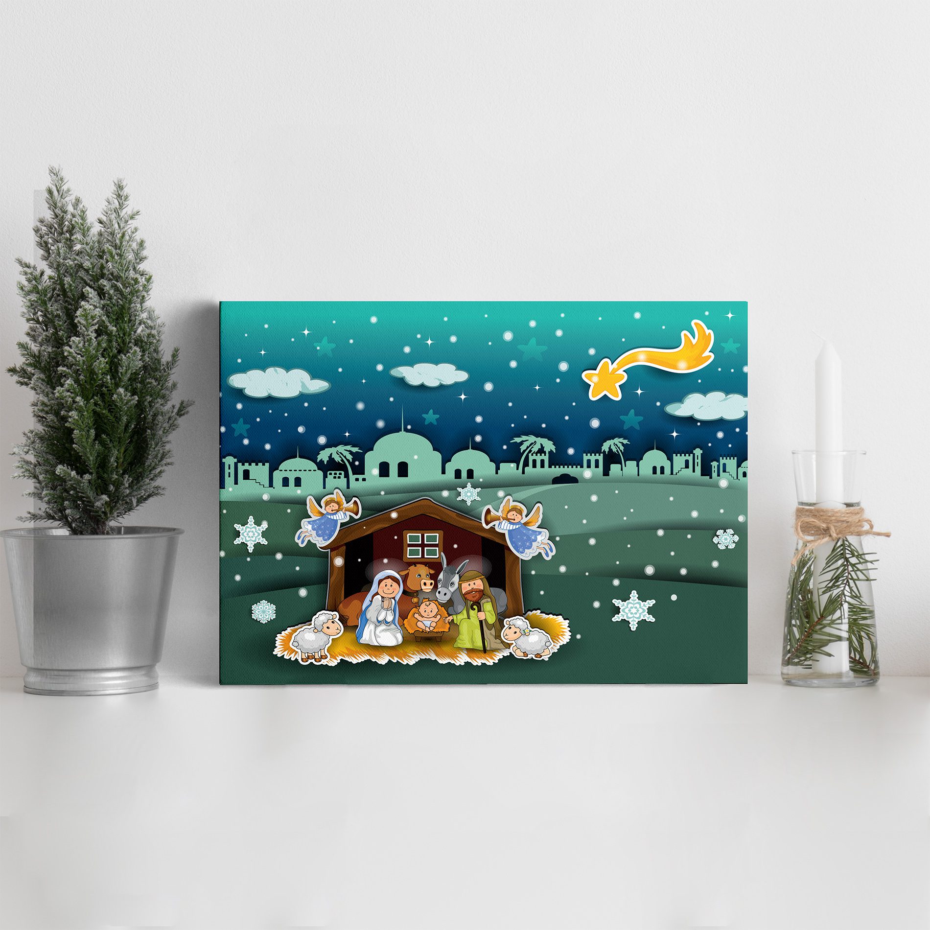 Placa Decorativa Natal Presépio