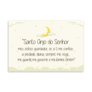 Placa Decorativa Oração Santo Anjo