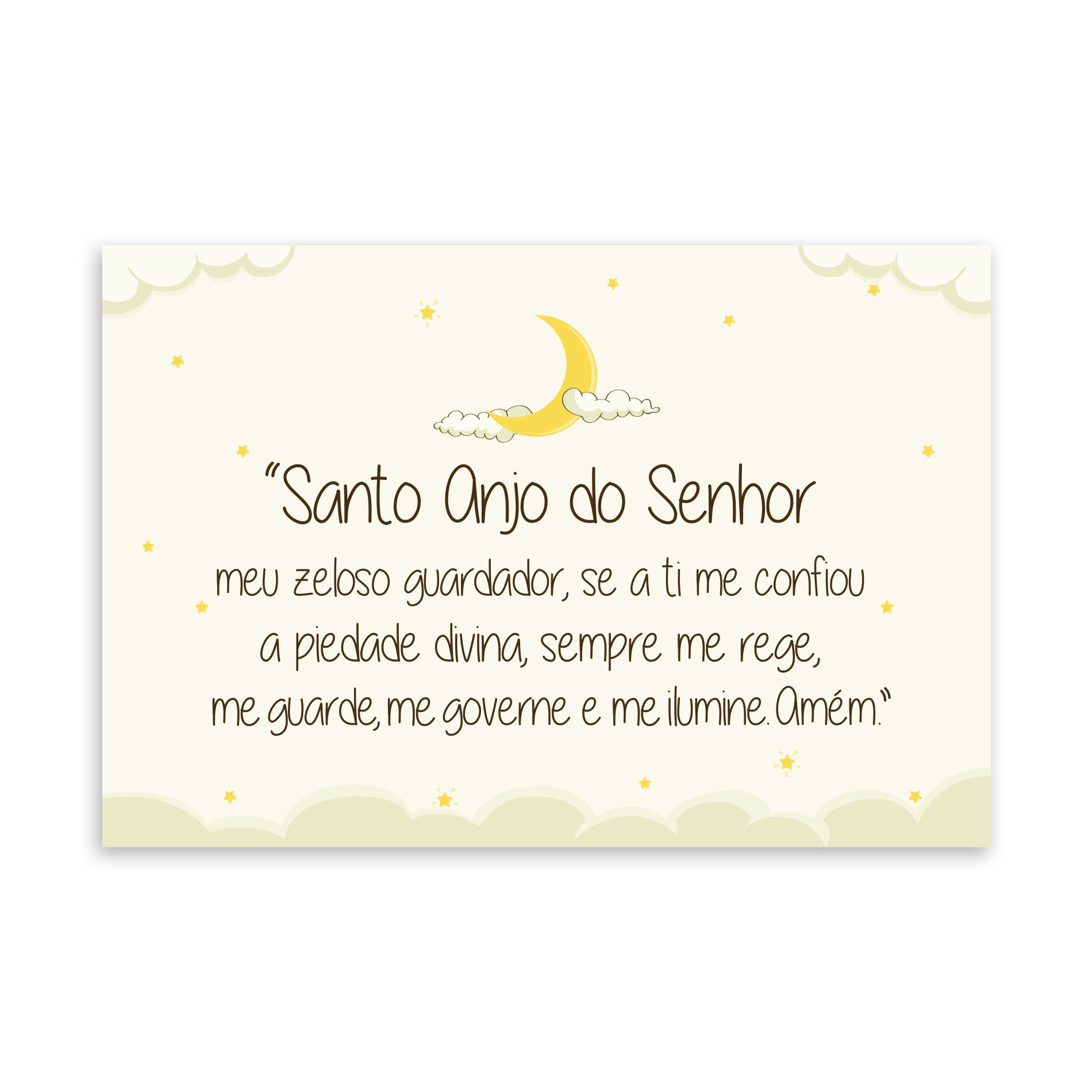 Placa Decorativa Oração Santo Anjo