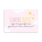 Placa Decorativa Frase Anjo da Guarda Infantil Rosa 30x40cm