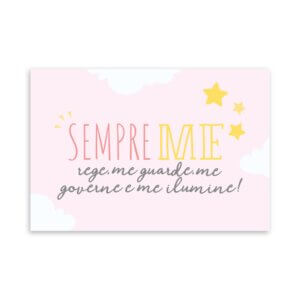 Placa Decorativa Frase Anjo da Guarda Infantil Rosa