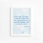 Quadro Frase Bíblica 1 Corintios 13:2 Moldura Branca 22x32cm