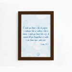 Quadro Frase Bíblica 1 Corintios 13:2 Moldura Marrom 22x32cm