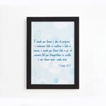 Quadro Frase Bíblica 1 Corintios 13:2 Moldura Preta 22x32cm