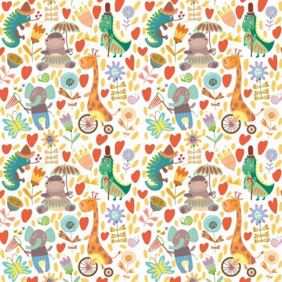 Papel de Parede Animais no Circo 2,70×0,57m