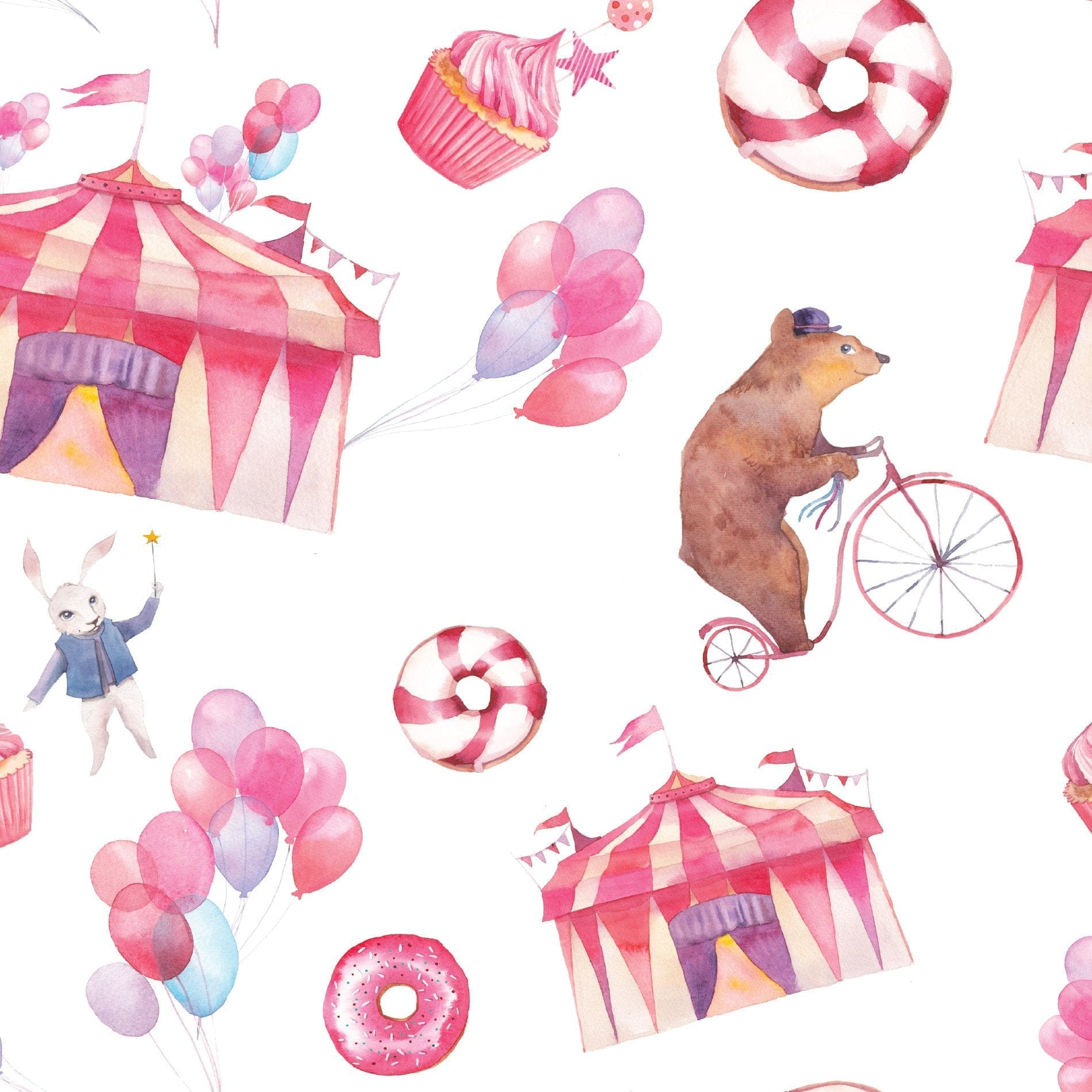 Papel de Parede Circo Infantil - Adesivo
