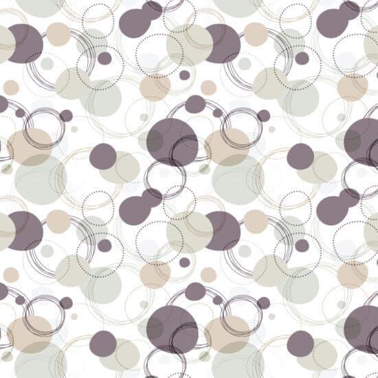 Papel de Parede Bolinhas Circulos Fendi 2,70×0,57m