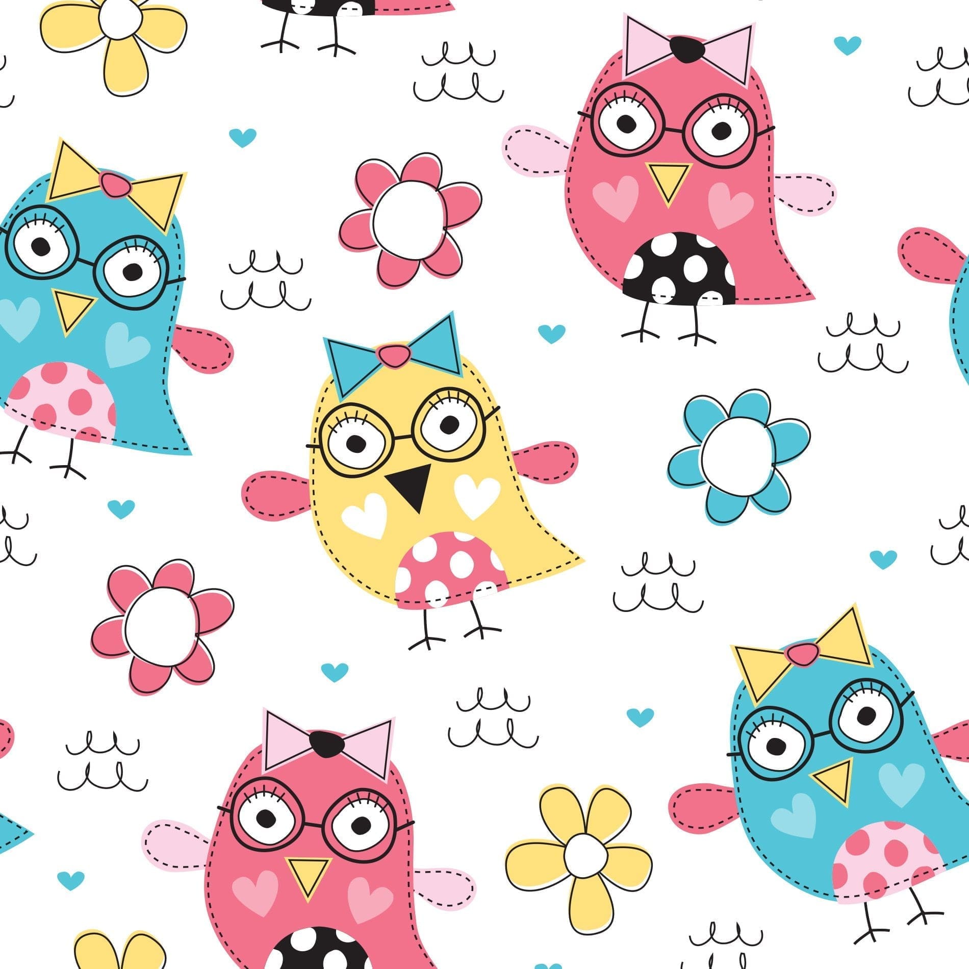 Papel de Parede Corujinhas Infantil - Adesivo