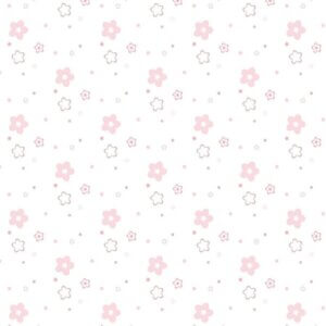 Papel de Parede Floral Rosa Infantil Adesivo