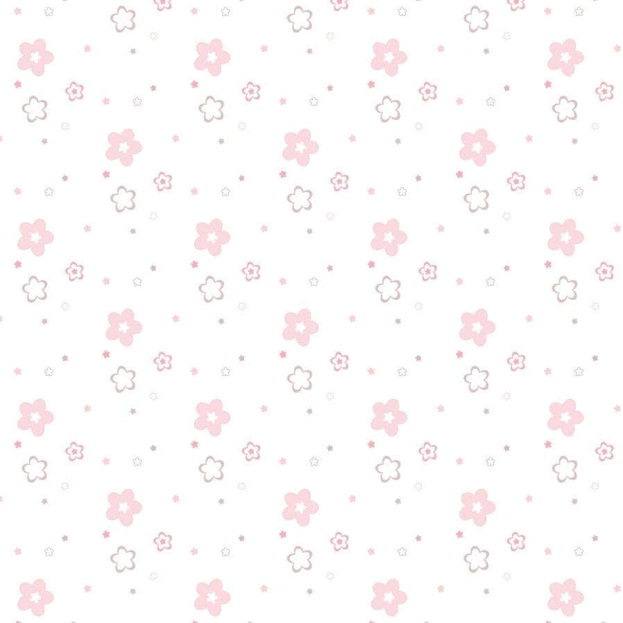 Papel de Parede Floral Rosa Infantil Adesivo