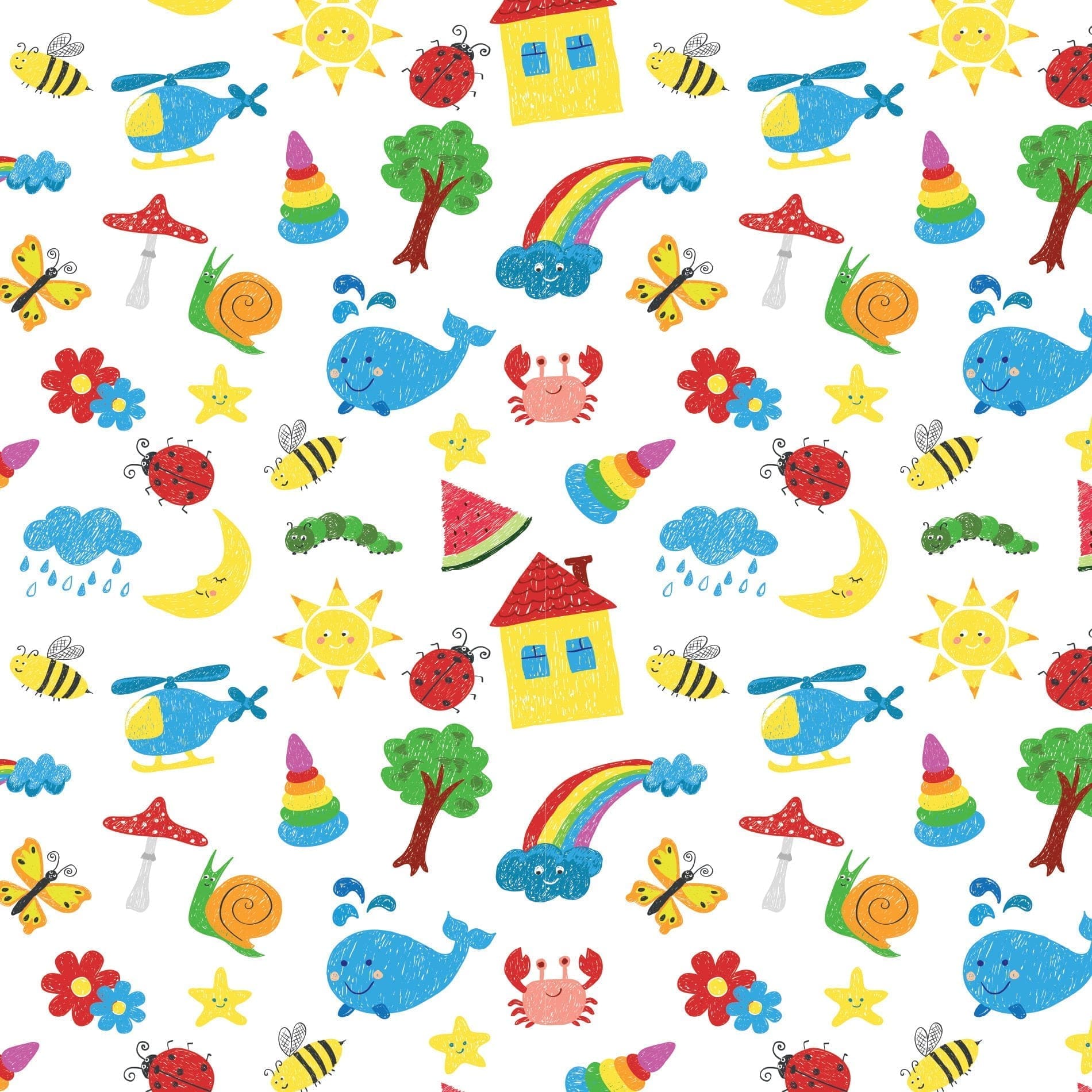 Papel de Parede Adesivo Infantil Infancia