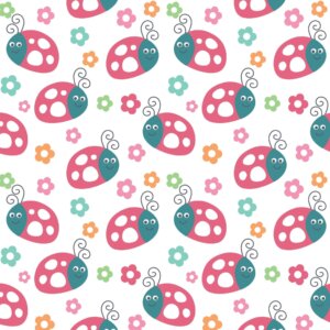 Papel de Parede de Menina Joaninha - Adesivo 2,70x0,57m