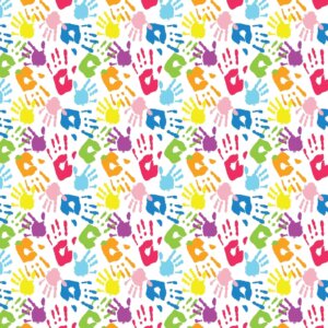Papel de Parede Infantil Mãos Coloridas