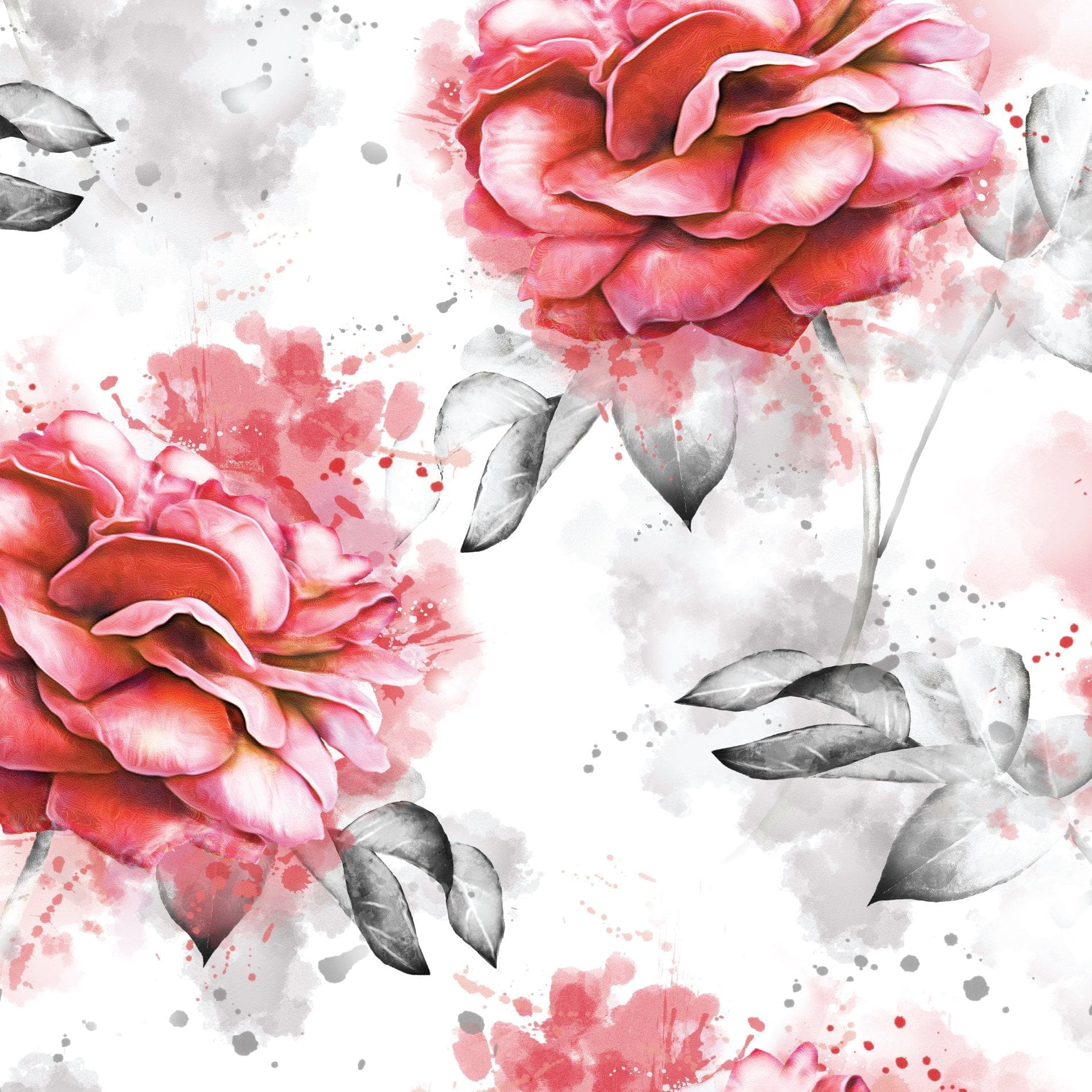 Papel de Parede Adesivo Floral Rosas