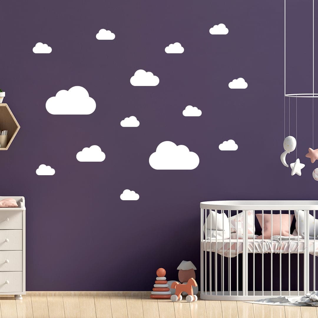 Adesivo de Parede Nuvens Brancas para Quarto Infantil