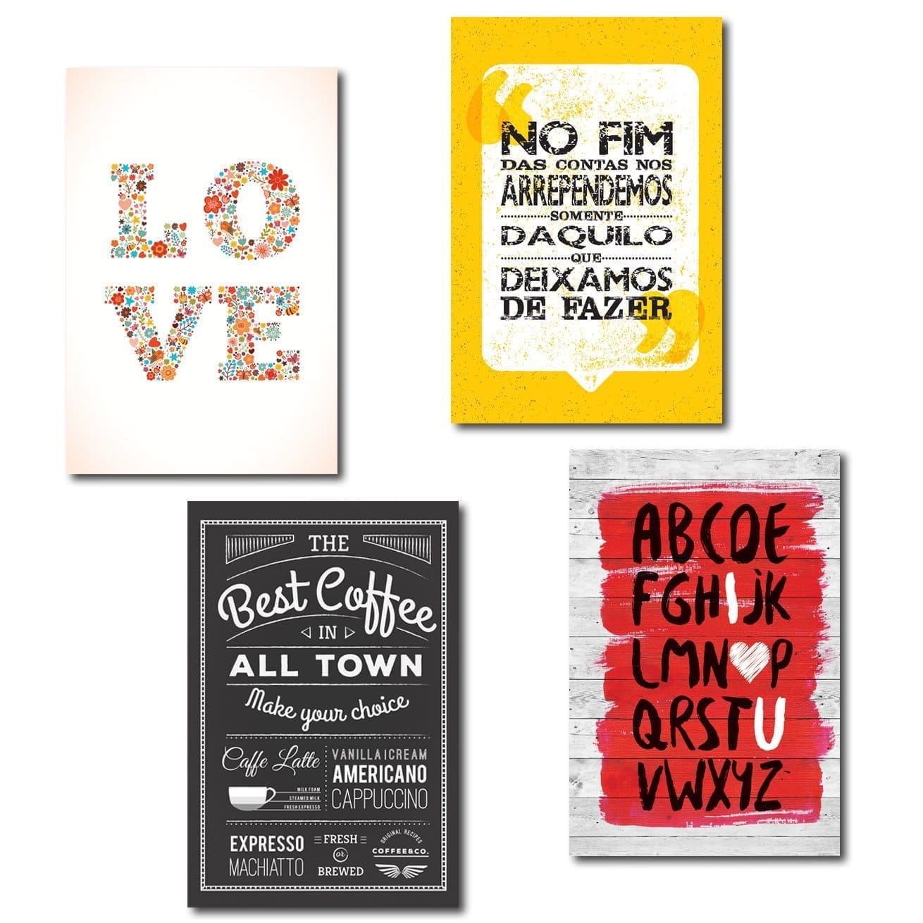 Kit Placa Decorativa MDF Frases