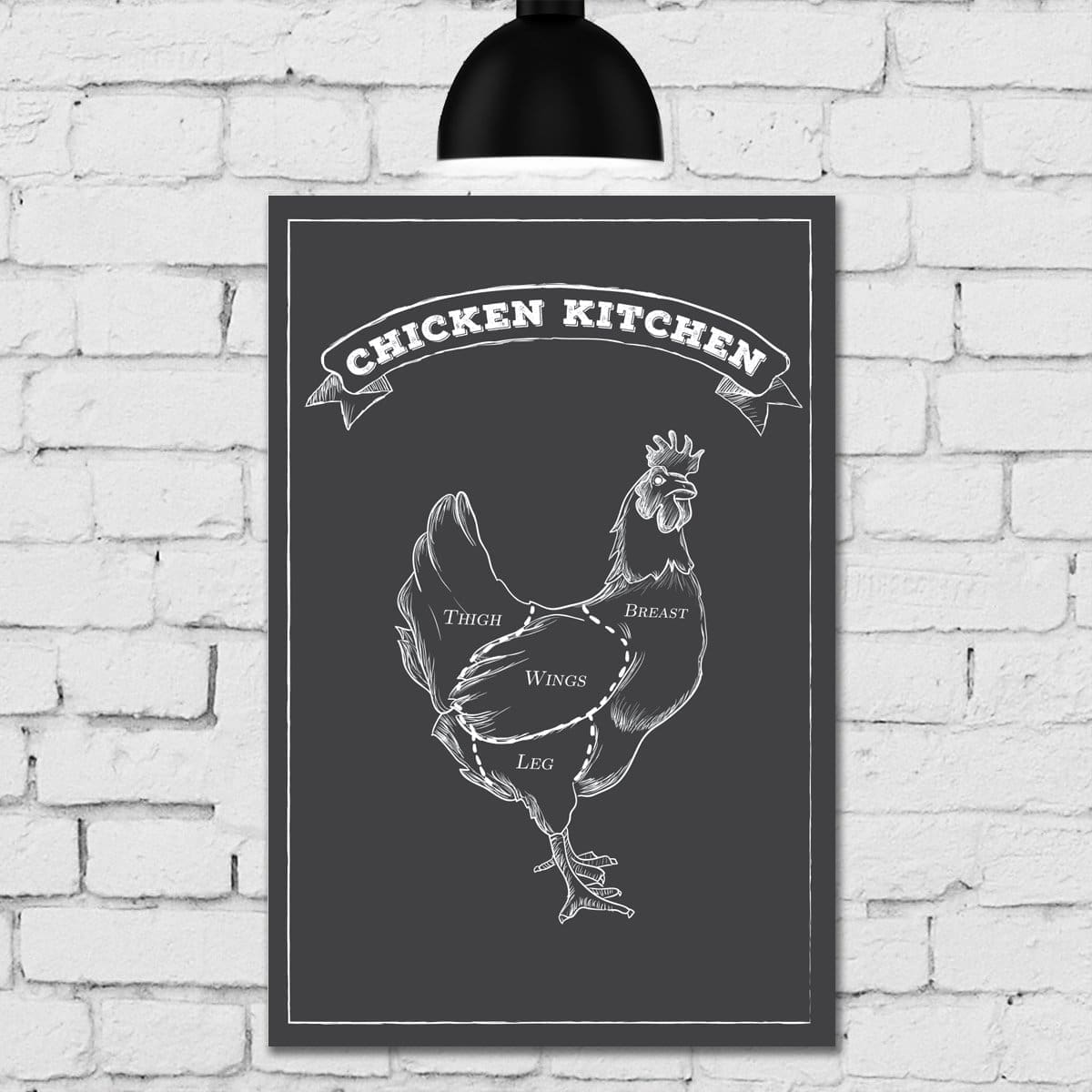 Placa Decorativa MDF Corte Galinha