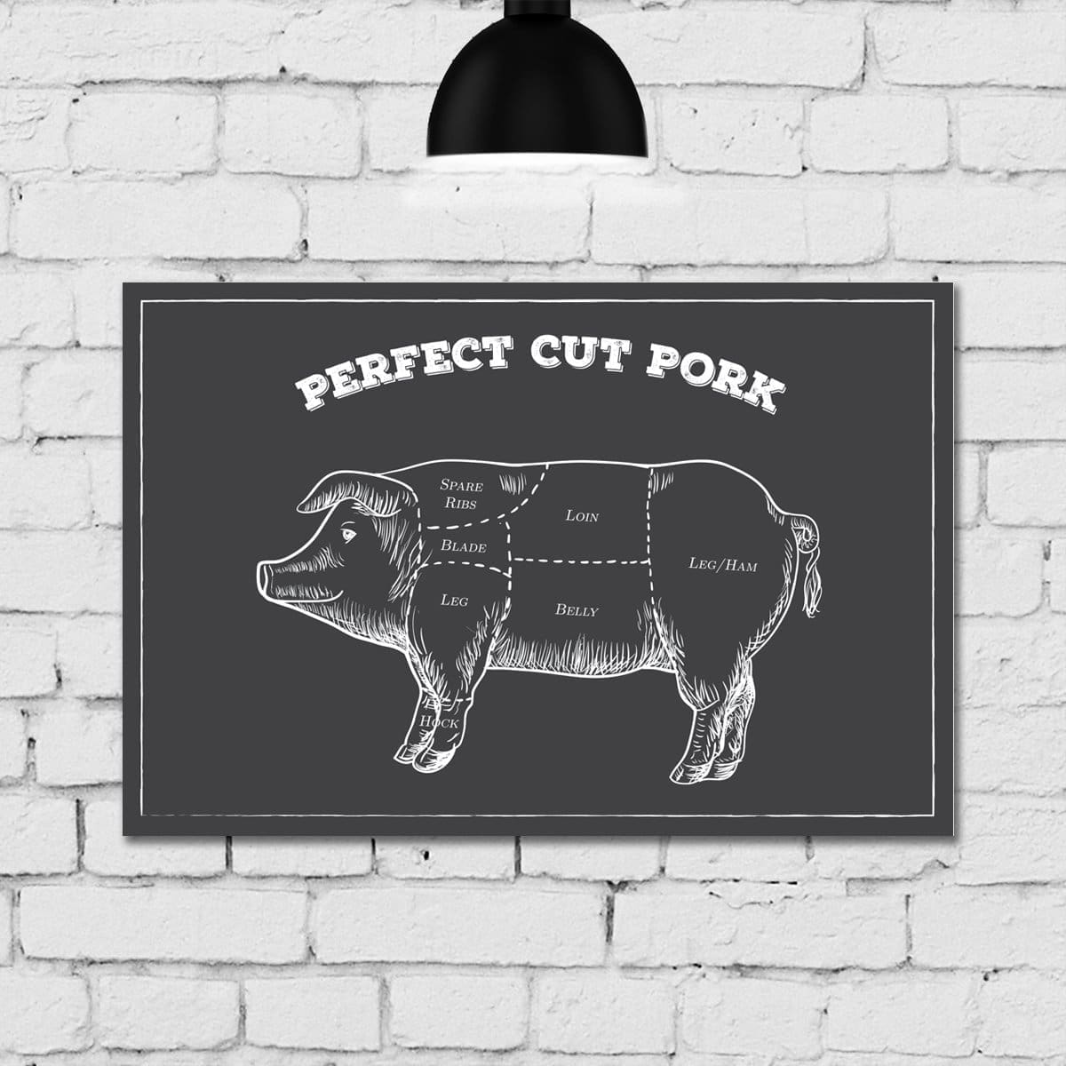 Placa Decorativa MDF Corte Porco