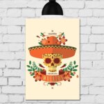 Placa Decorativa MDF Caveira Mexicana