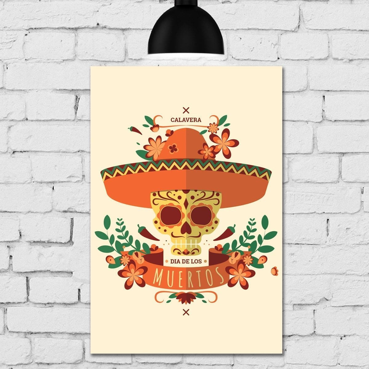 Placa Decorativa MDF Caveira Mexicana