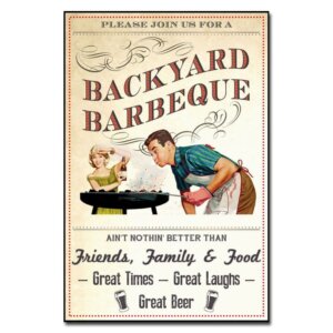 Placa Decorativa MDF Vintage Barbecue